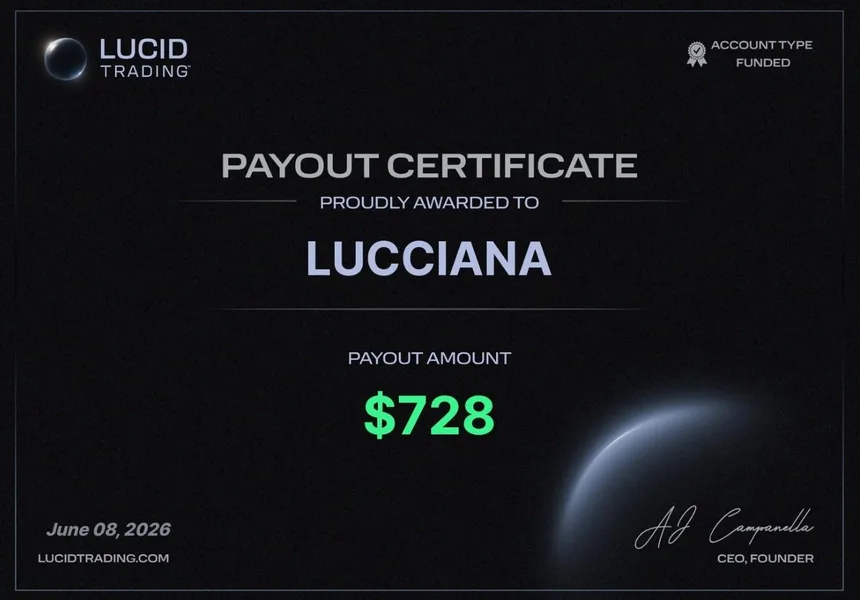 Payout / certificado funded de la comunidad
